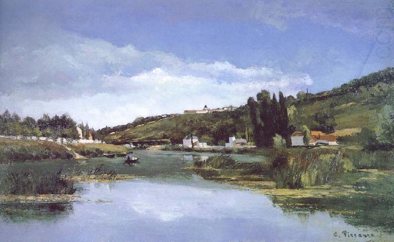 First Nepali Weiye Marx and Engels river bank, Camille Pissarro